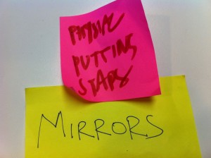 Physical putting staps? Check. Mirrors? Check…
