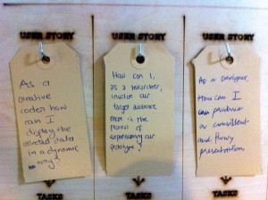 Some of our user stories.